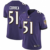 Nike Baltimore Ravens #51 Kamalei Correa Purple Team Color NFL Vapor Untouchable Limited Jersey,baseball caps,new era cap wholesale,wholesale hats